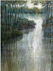 Michael Longo Pond Reflections painting